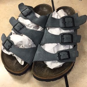 Betula by Birkenstock Gray Three Strap Sandals
